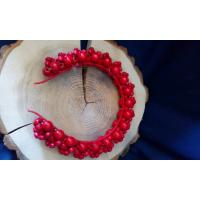 Обруч з намистинами, червоний